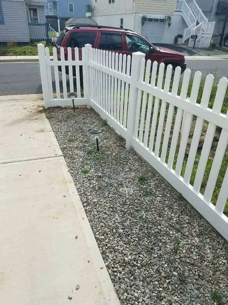 Vinyl gate with cross-board design by Fencing By Excellence near Holmdel, Monmouth County NJ