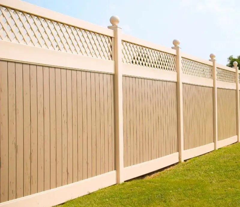 Vinyl fence combination styles by Fencing By Excellence near Holmdel, Monmouth County NJ