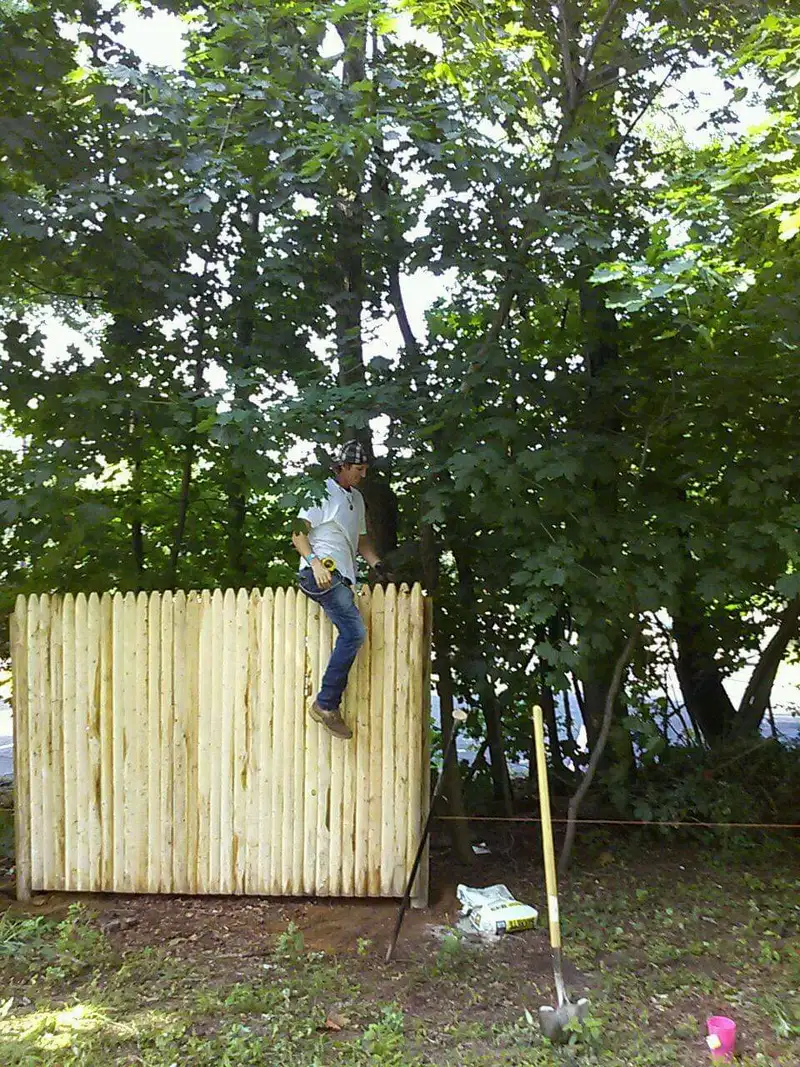 Completed fence project in residential neighborhood by Fencing By Excellence near Marlboro, Monmouth County NJ
